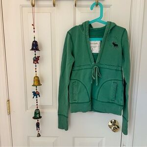 Abercrombie & Fitch Kids Green Hooded Drawstring Sweatshirt
